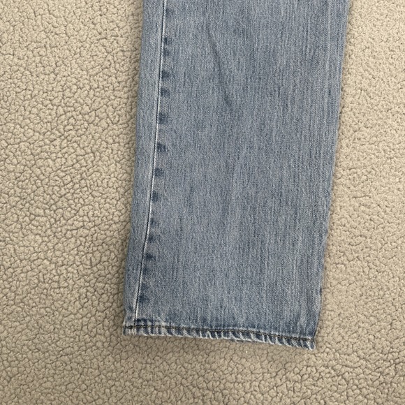 Levi's 501 Button Fly Jeans Men 42x32 Blue Straight Cowboy Preppy Western - Picture 13 of 16